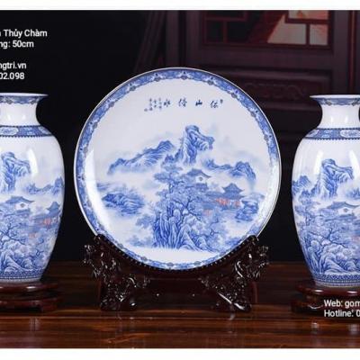 BỘ BÌNH ĐĨA SƠN THỦY CHÀM